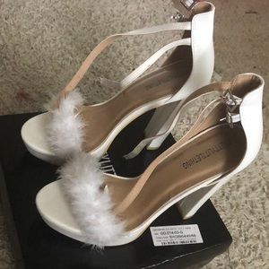 White heals with fur😍